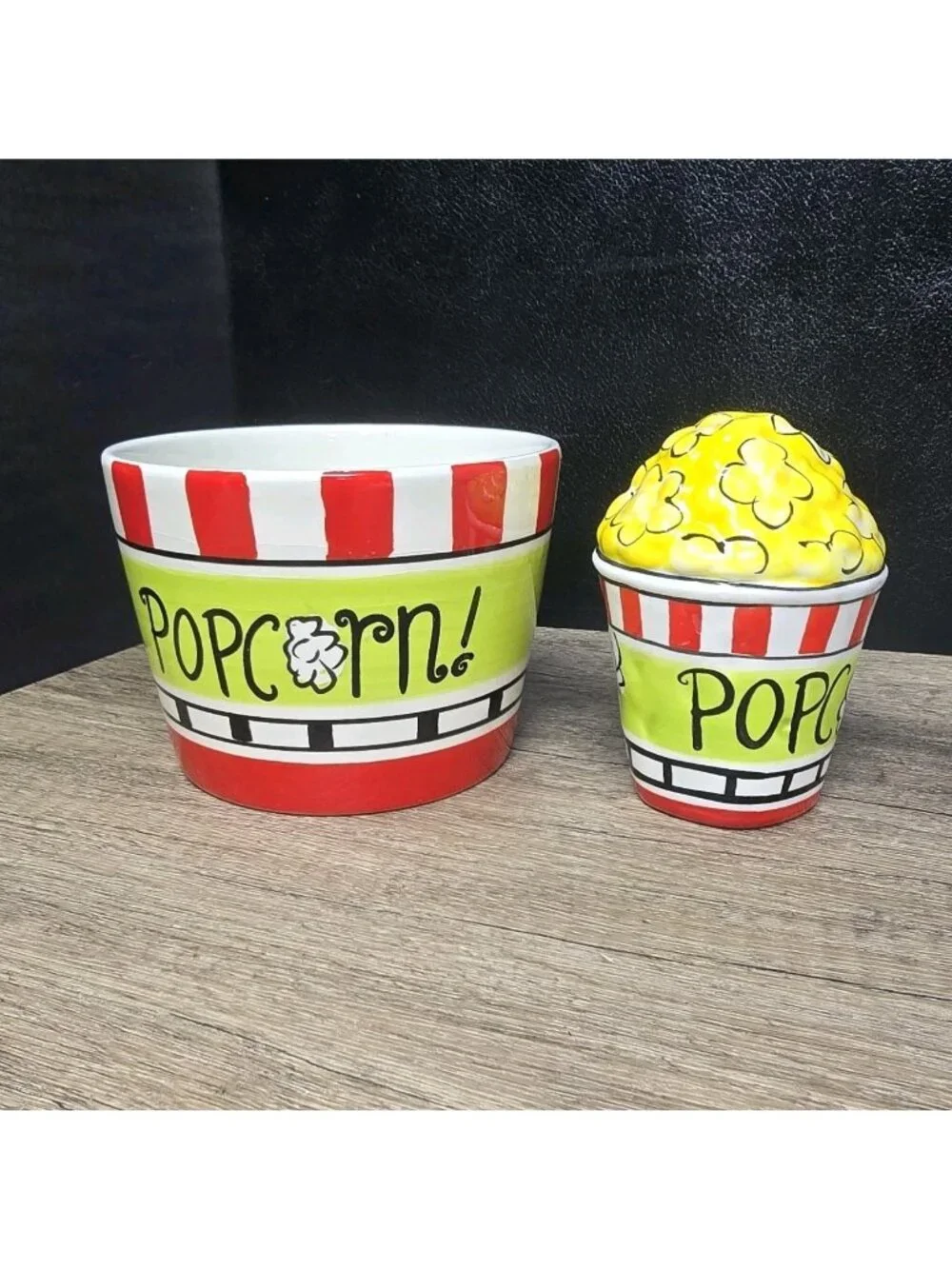 pier 1 imports Popcorn Bucket Bowl And Butter Shaker *READ